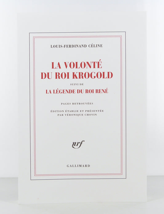 King Krogold's Will, followed by The Legend of King René. Recovered pages.