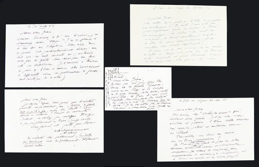 Quatre lettres autographes signées à Jean Vague