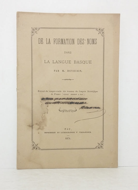 On the formation of nouns in the Basque language
