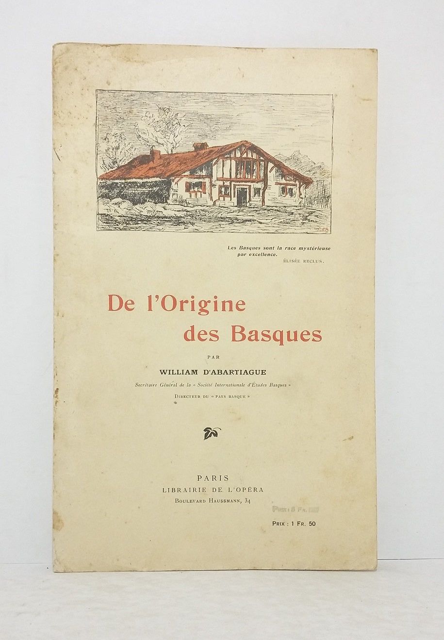 De l'Origine des Basques