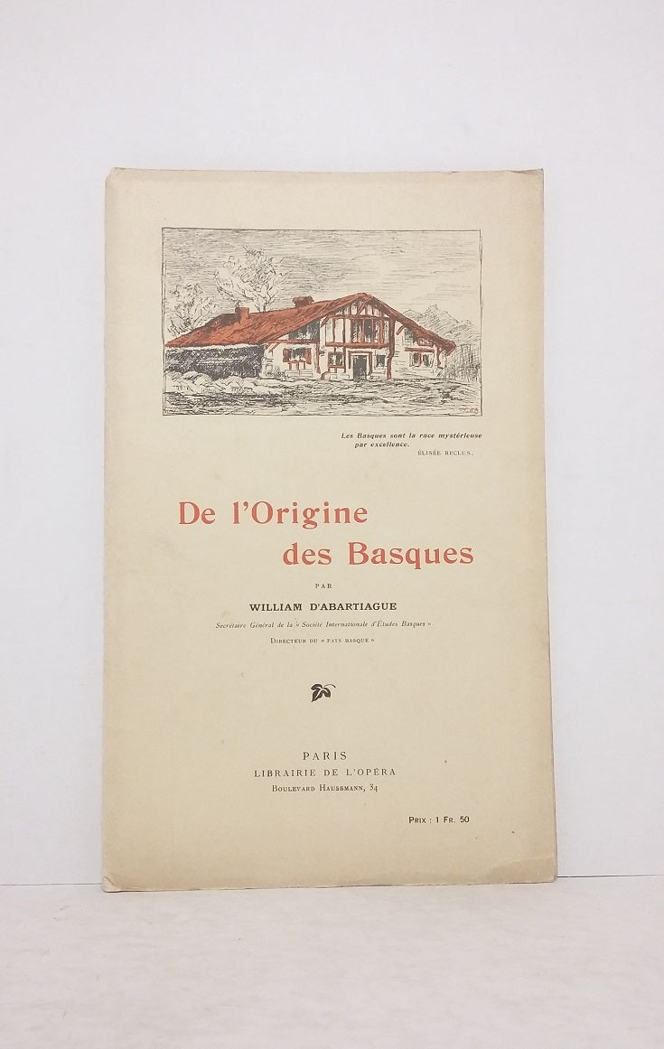 De l'Origine des Basques