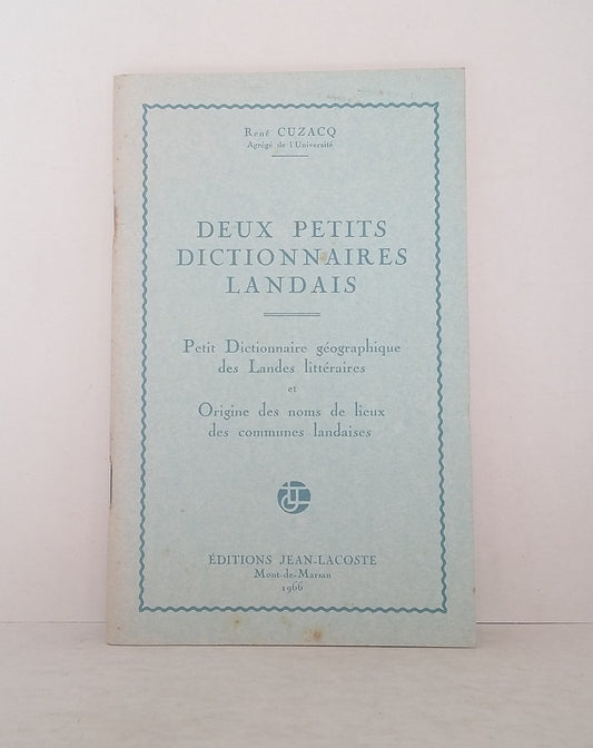 Deux petits dictionnaires landais.