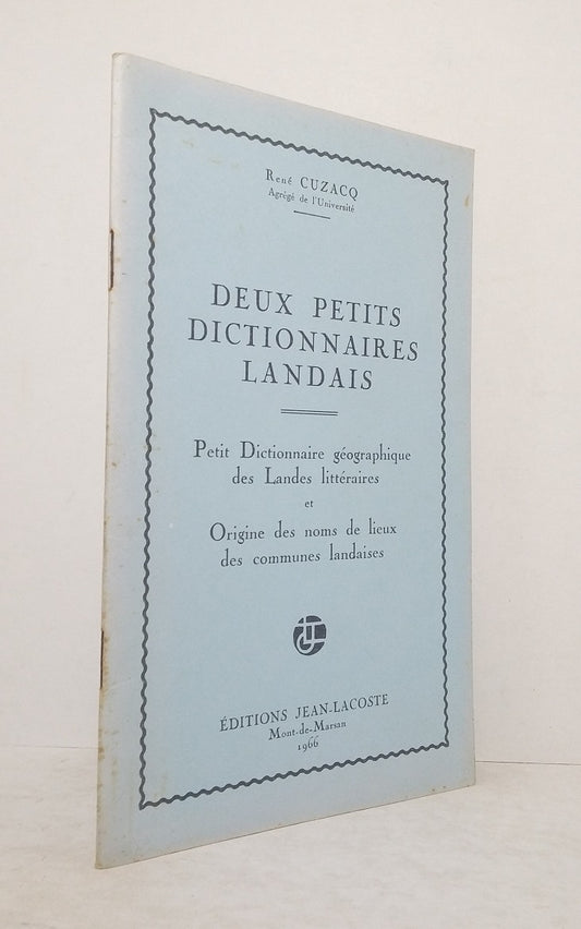 Deux petits dictionnaires landais.