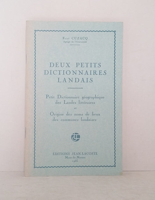 Deux petits dictionnaires landais.