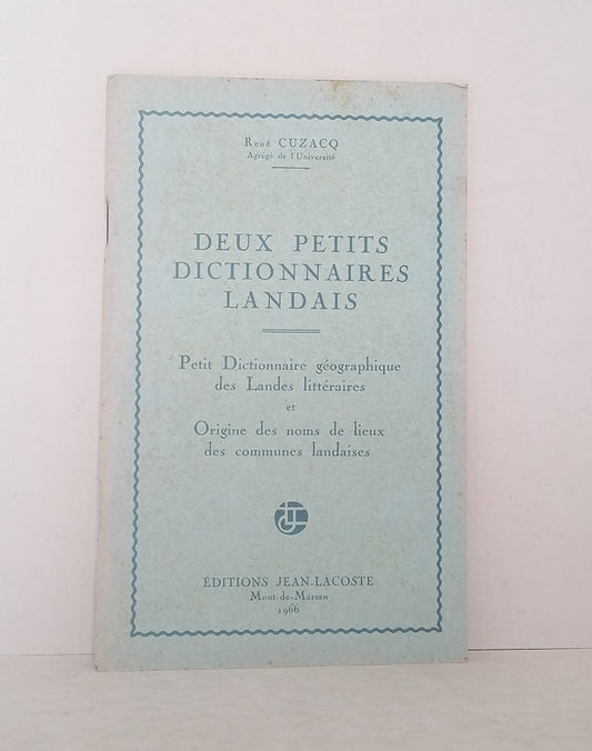 Deux petits dictionnaires landais.