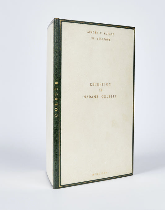 Réception de Madame Colette. Académie Royale de langue et de littérature française de Belgique.