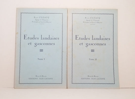 Etudes landaises et gasconnes - Tomes I & II