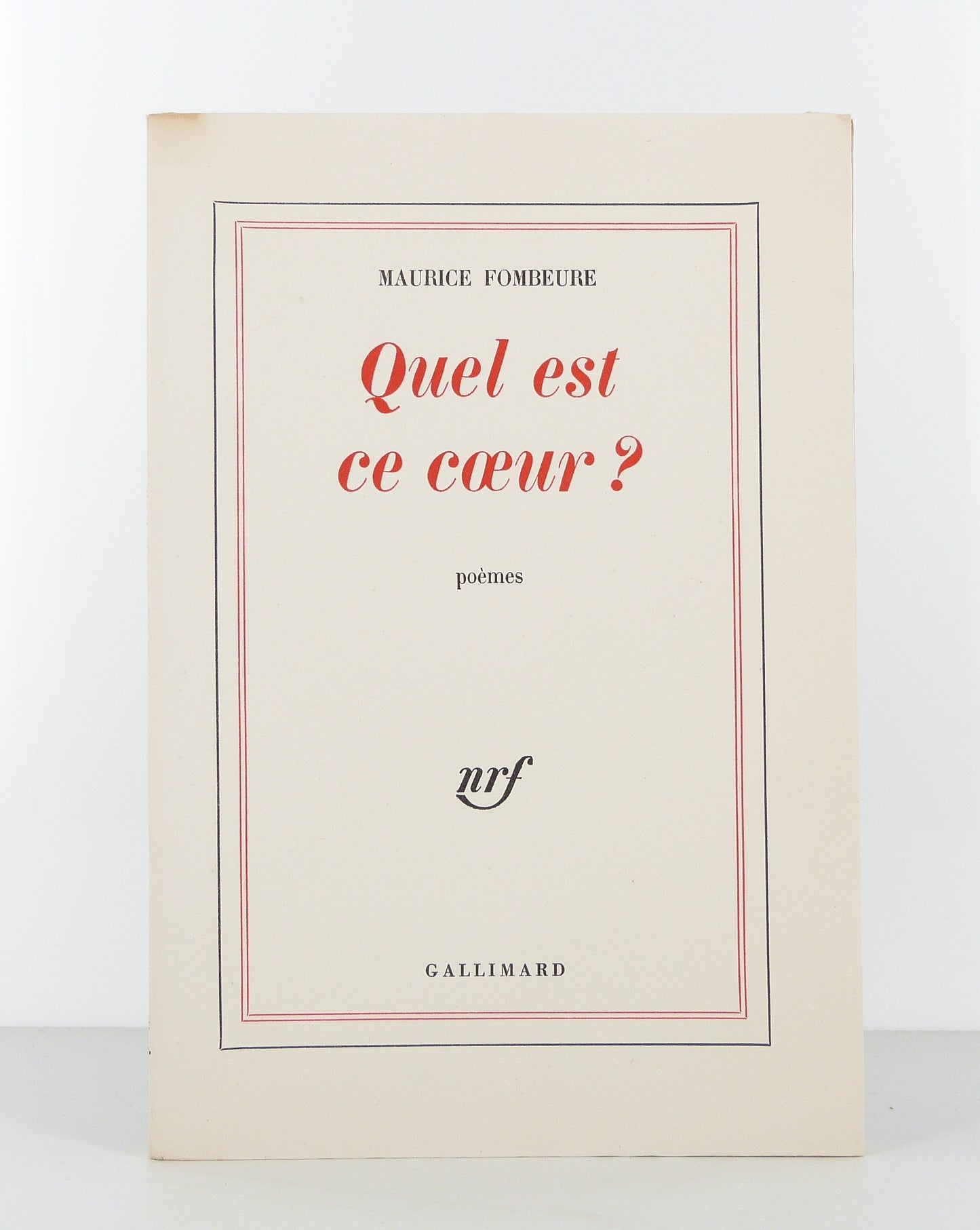 Quel est ce coeur ? Poèmes.