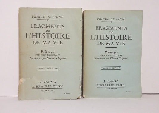 Fragments de l'histoire de ma vie - Tomes I et II