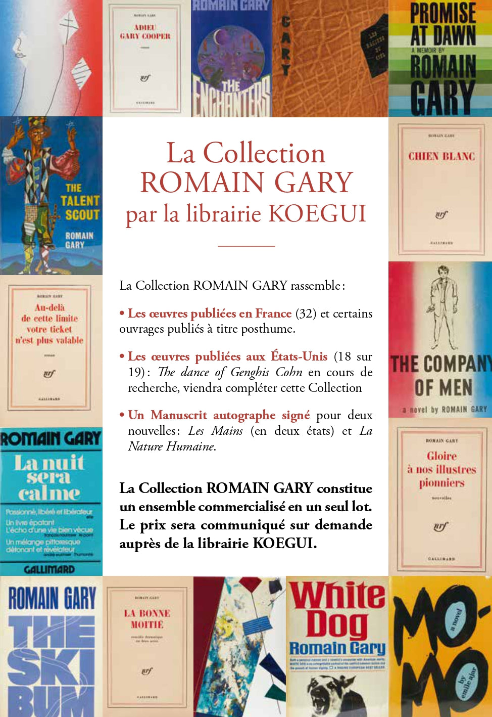 Collection complète des oeuvres de Romain Gary