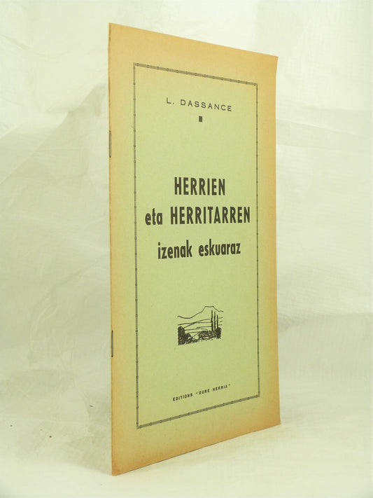 Herrien eta herritarren izenak euskuaraz