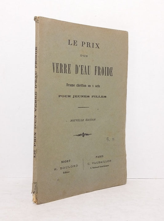 Le prix d'un verre d'eau froide.
