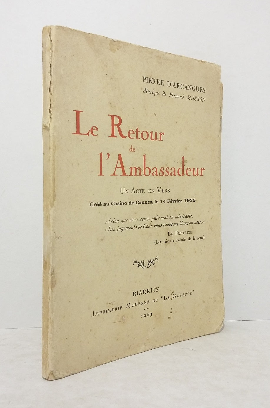 Le Retour de l'Ambassadeur.