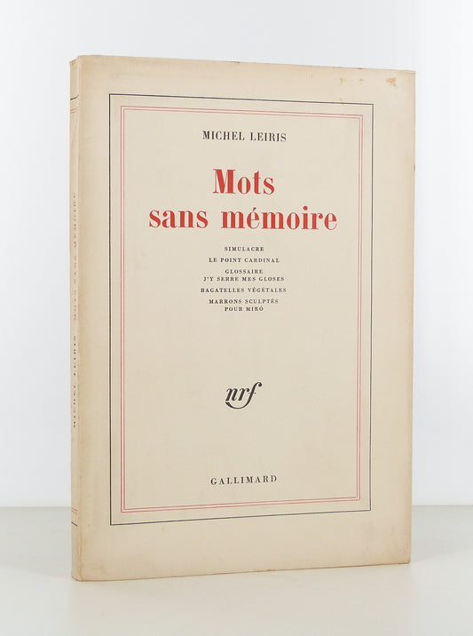 Mots sans mémoire.