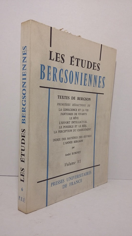 Les études bergsoniennes.