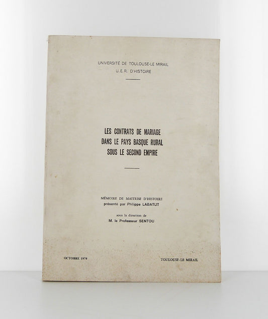 Les contrats de mariage dans le Pays Basque rural sous le second Empire