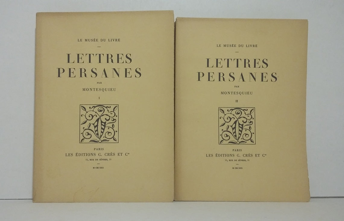 Lettres persanes - Tome I & II.