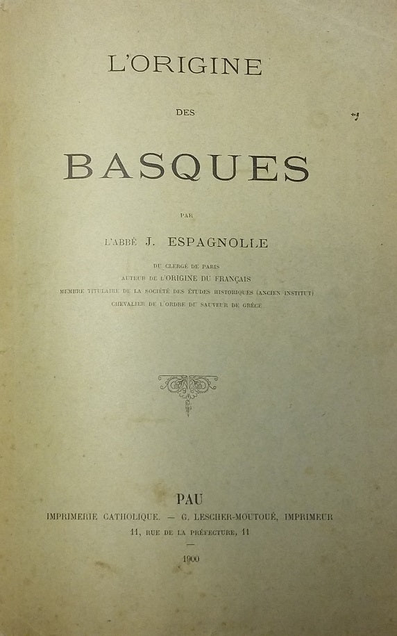 The Origin of the Basques