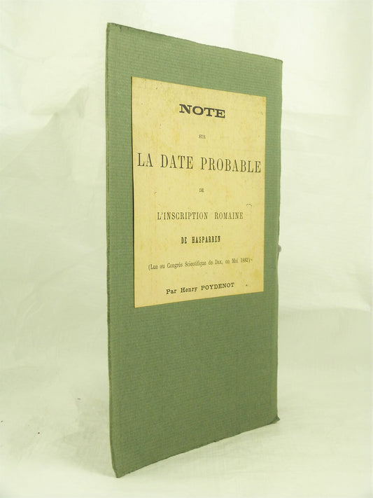 Note sur la date probable de l'inscription romaine de Hasparren