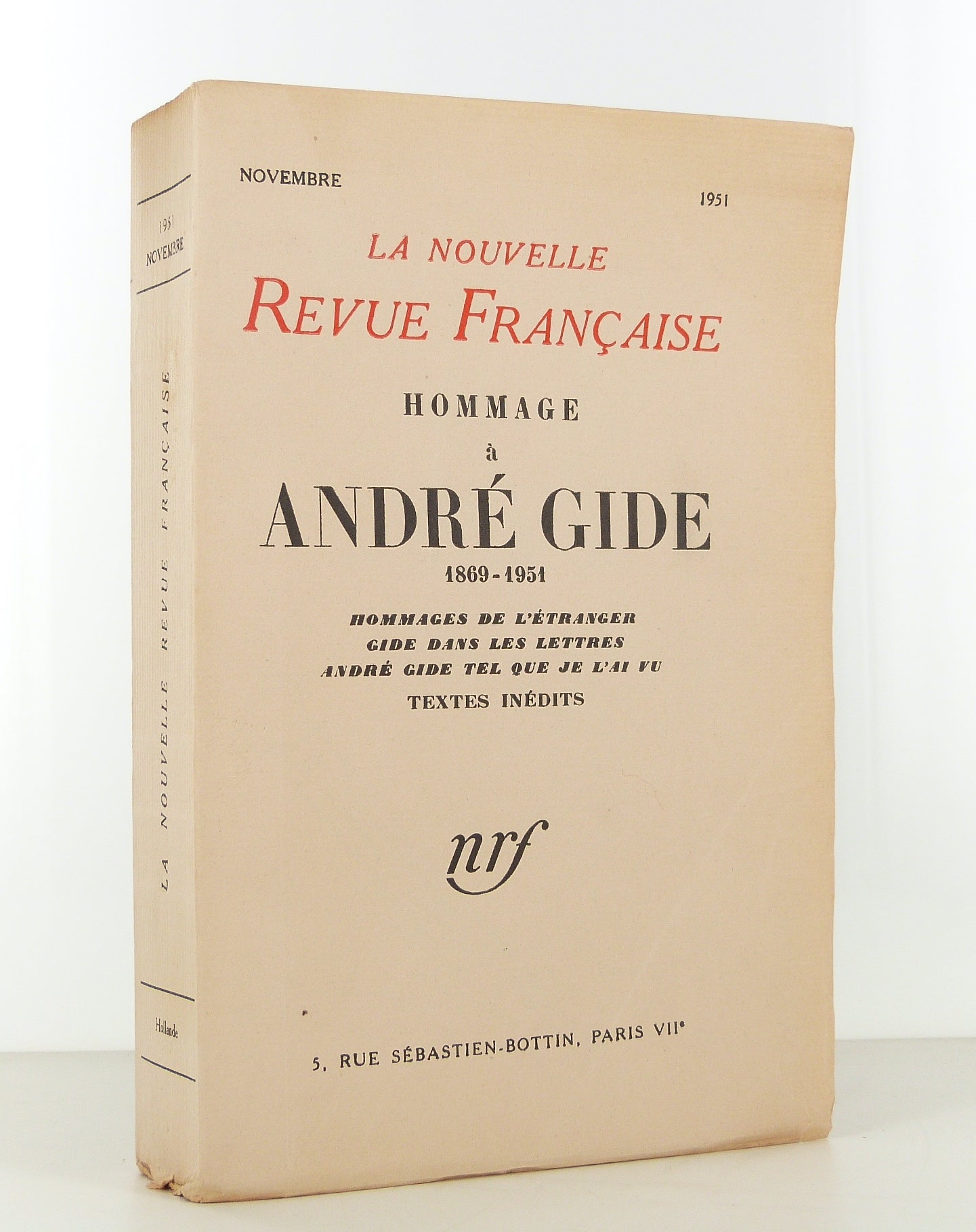 The New French Review. Homage to André Gide 1869-1951.