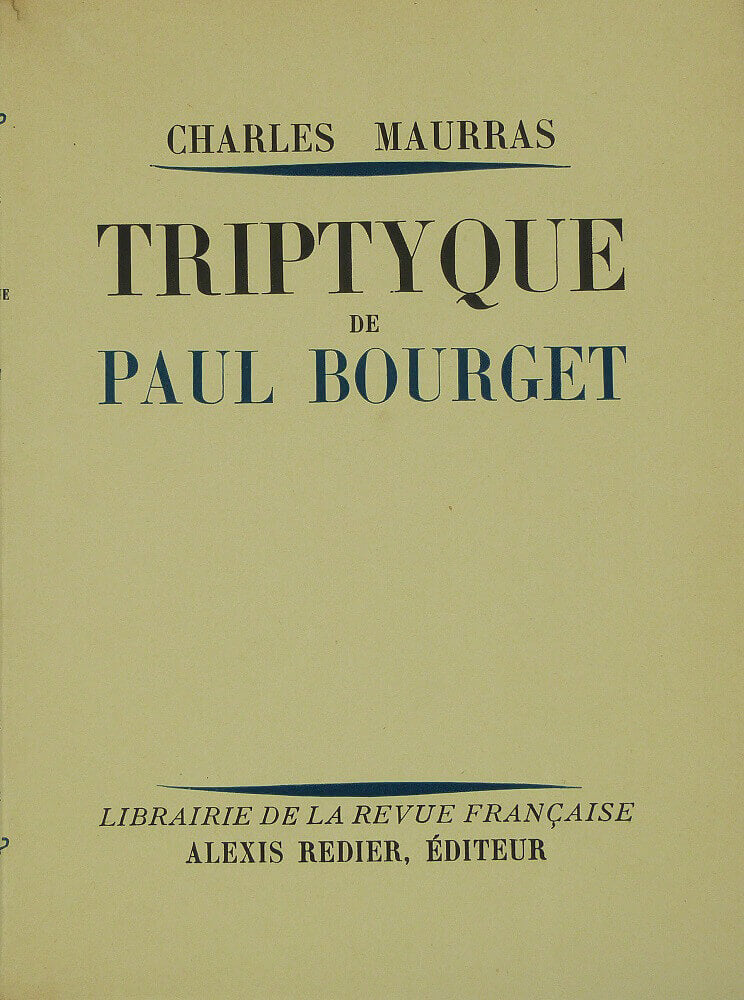 Triptych by Paul Bourget 1895-1900-1923