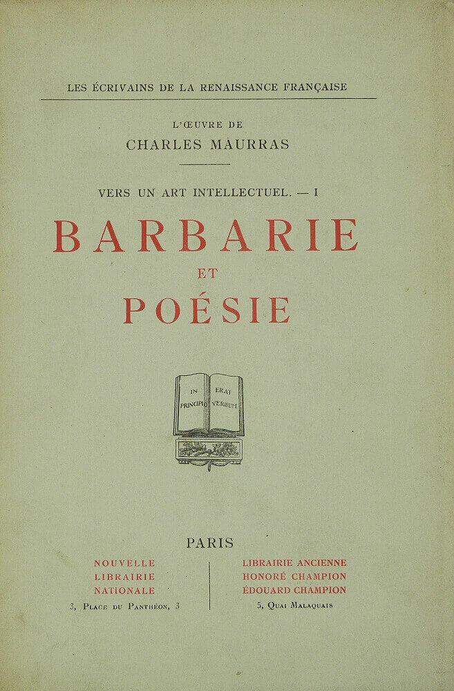 Barbarism and Poetry