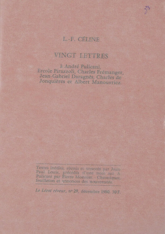 Vingt lettres