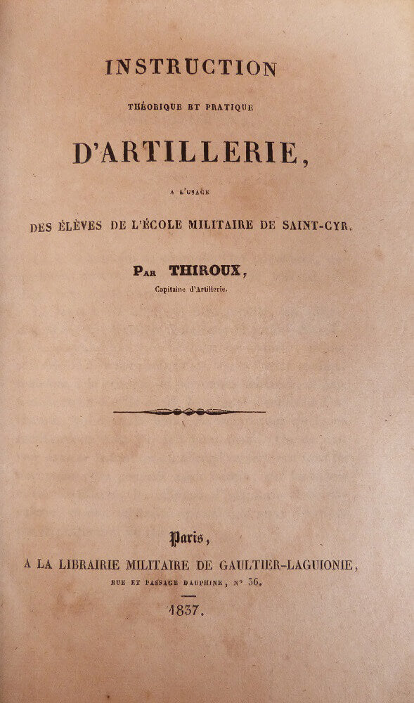 Instruction théorique et pratique d'artillerie
