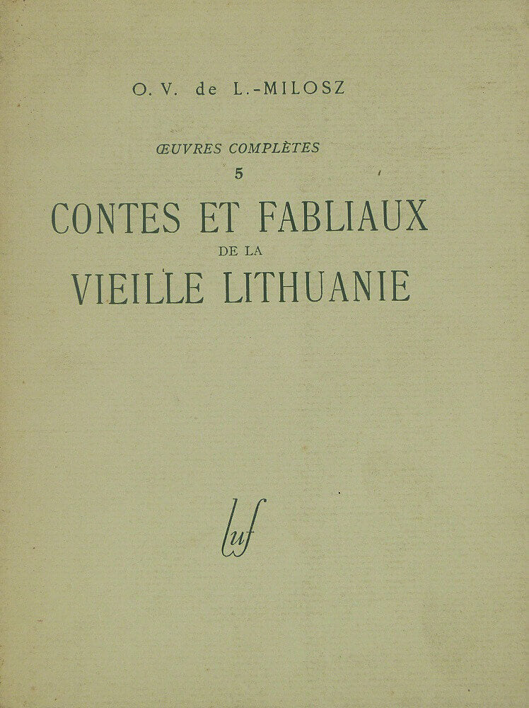 Tales and Fables of Old Lithuania