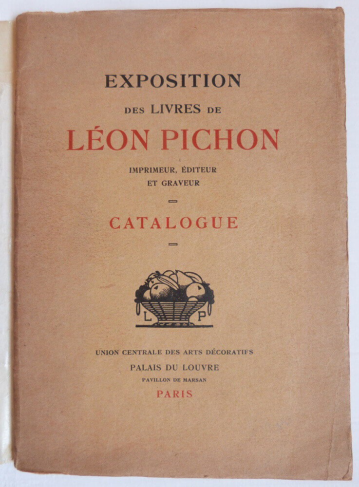 Exposition des livres de Léon Pichon. Catalogue.