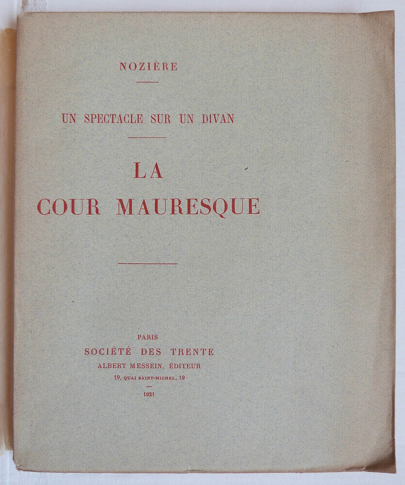 Un spectacle sur un divan: La cour mauresque