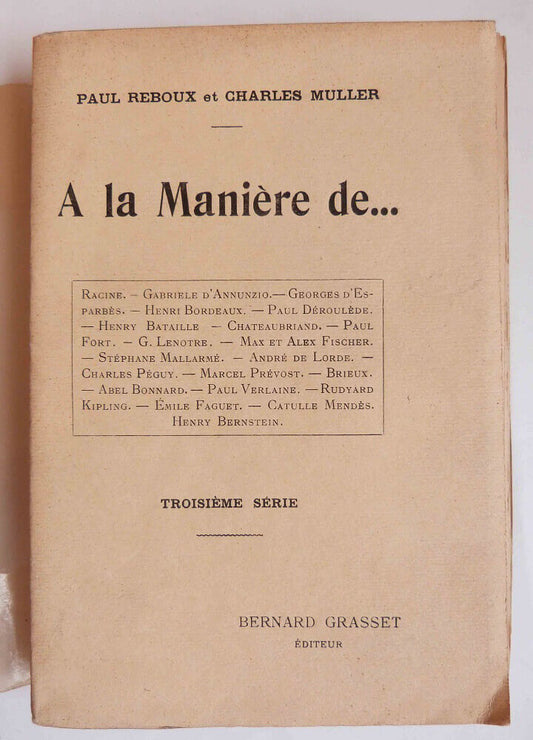 A la Manière de...