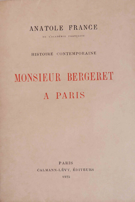 Monsieur Bergeret in Paris