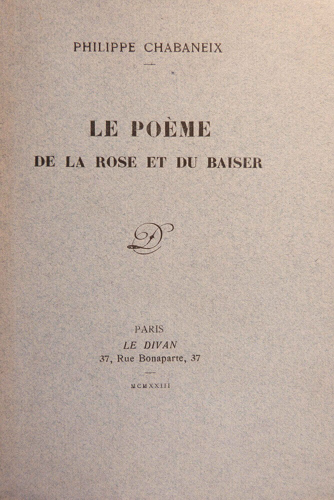 Le poème de la rose et du baiser