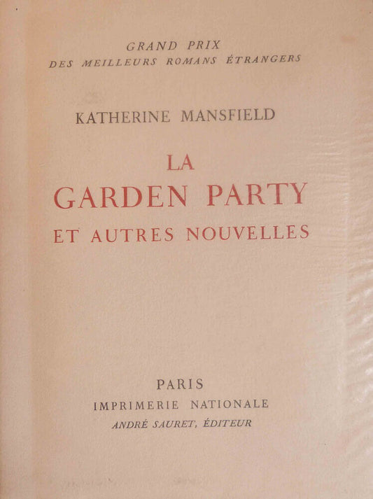 The Garden Party and Other Stories