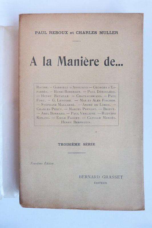 A la Manière de...Troisième série