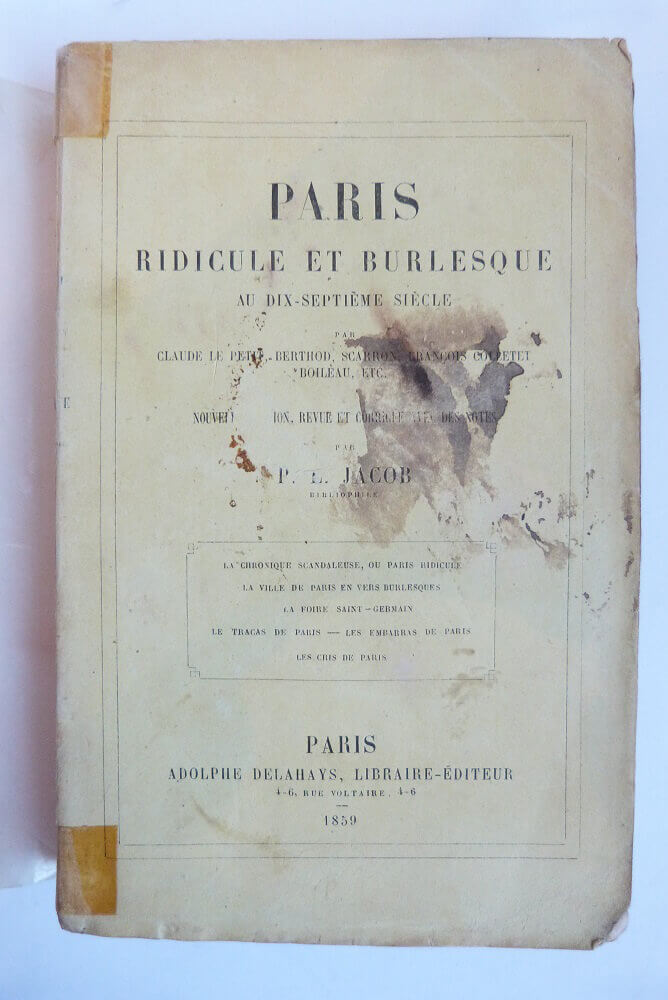 Paris ridicule et burlesque au dix-septième siècle