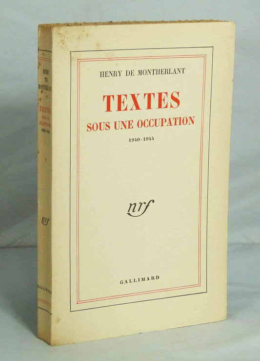 Textes sous une occupation (1940-1944)