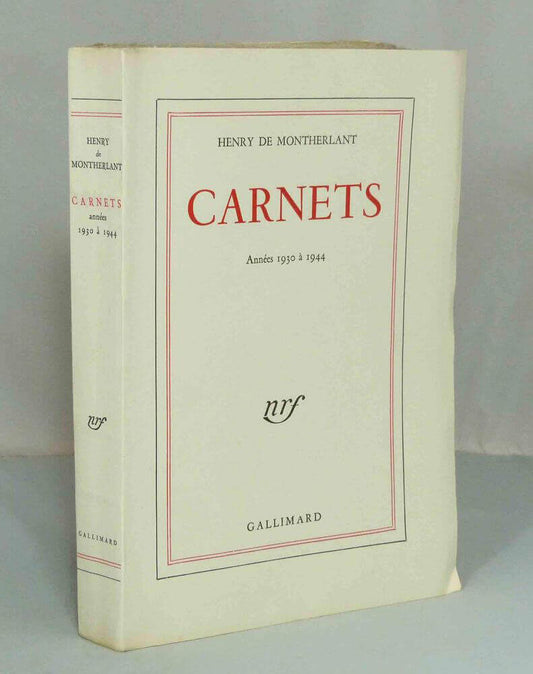 Carnets. Années 1930 à 1944
