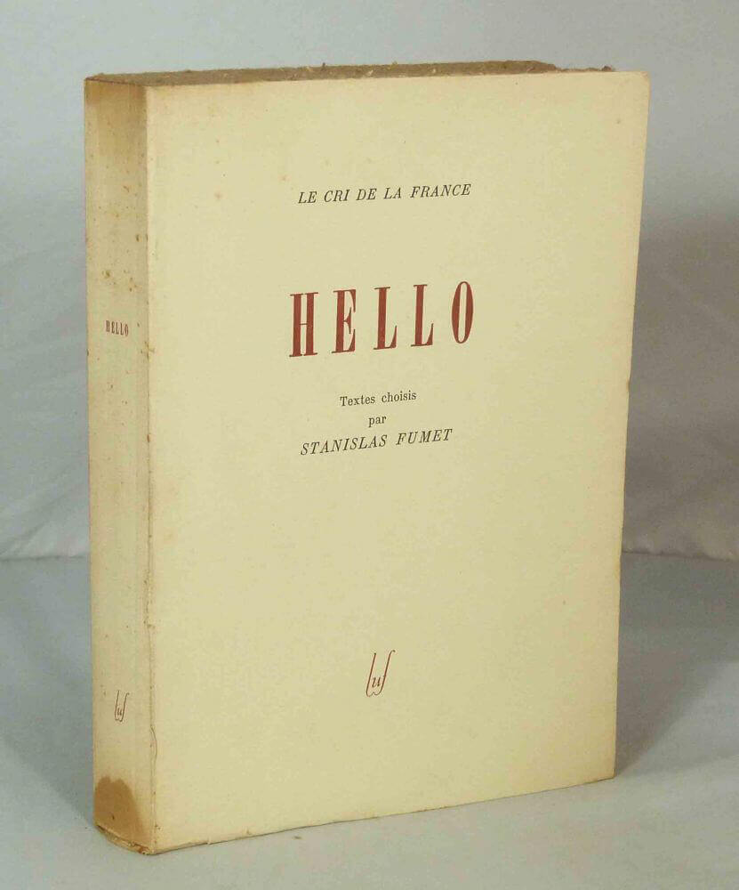 Hello. Textes choisi par Stanislas Fumet.