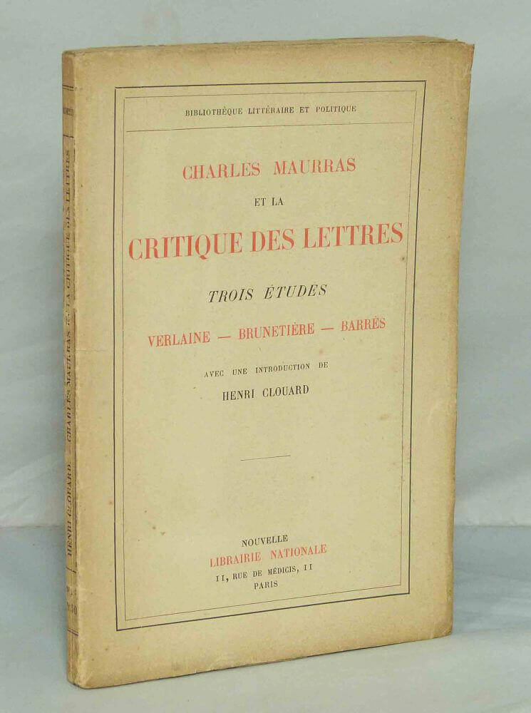 Charles Maurras and literary criticism.
