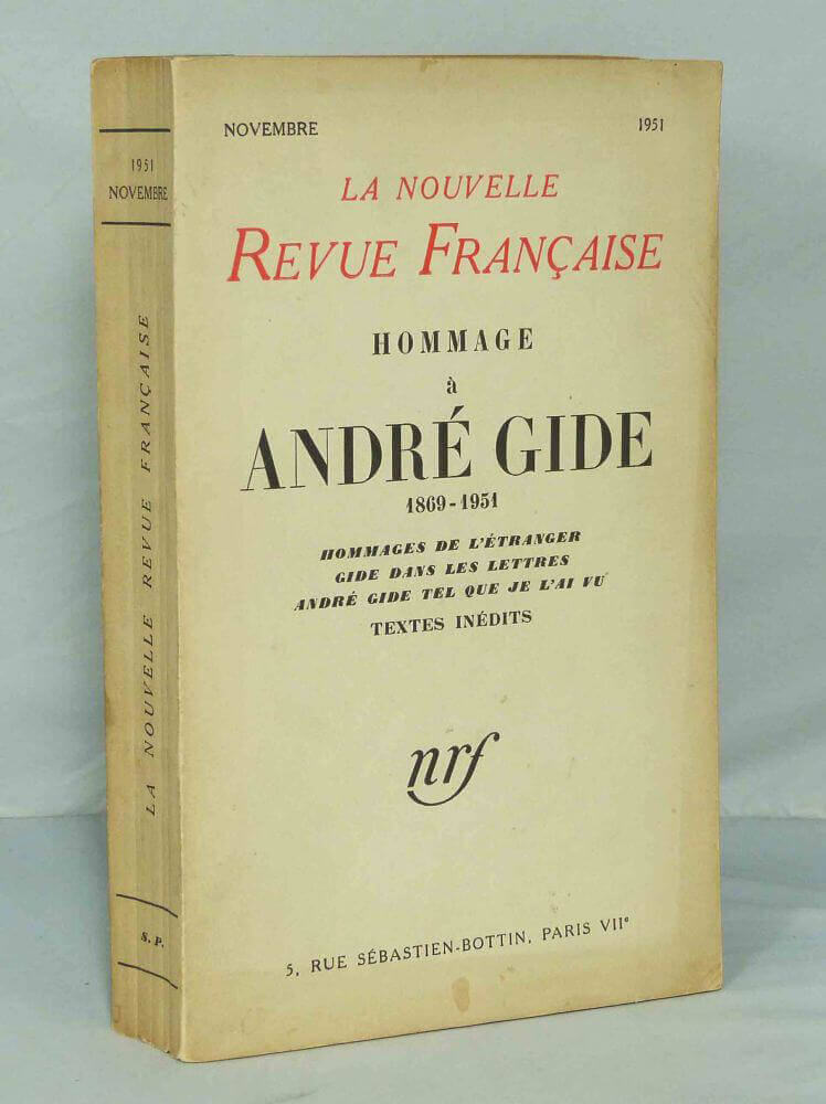 Hommage à André Gide 1869-1951.