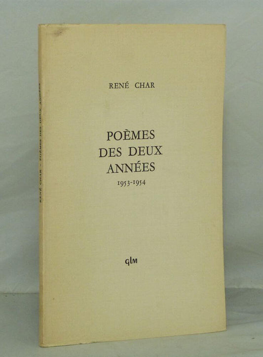 Poèmes des deux années 1953-1954
