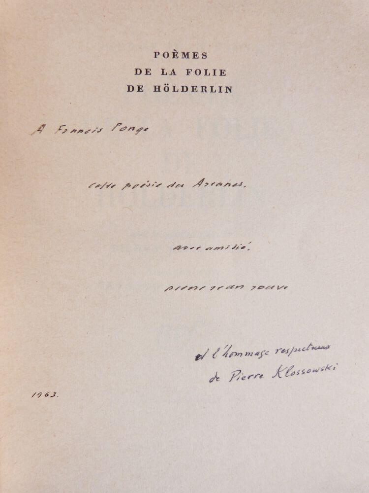 Hölderlin's Poems of Madness.