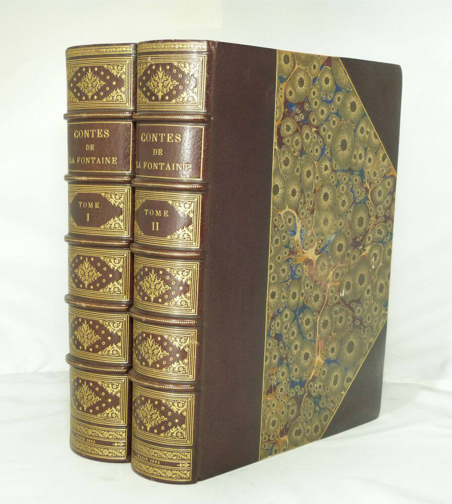 Contes de La Fontaine avec illustrations de Fragonard.