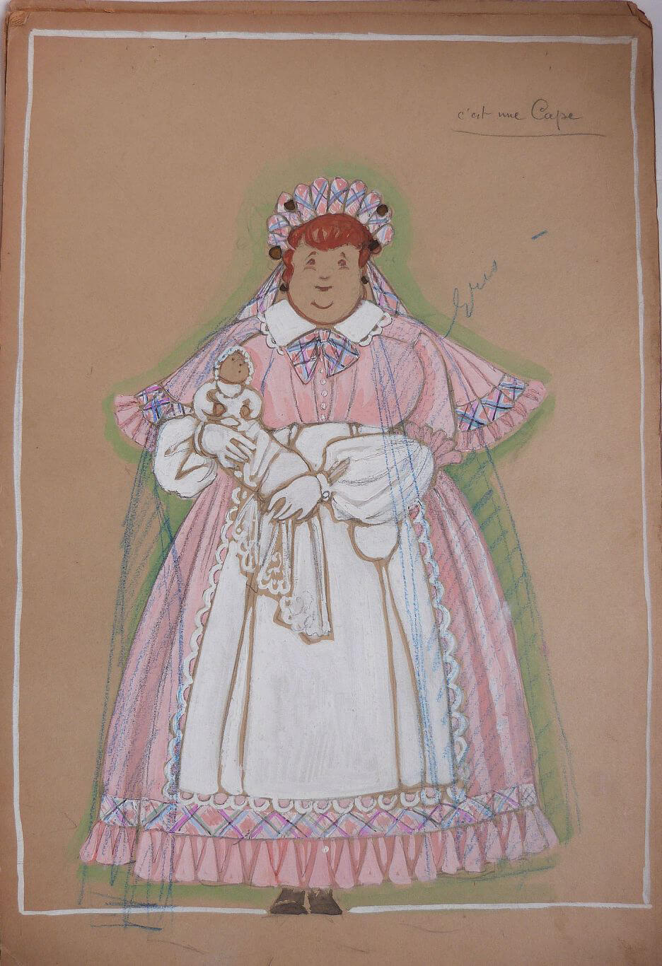 Dessin original de Jenny Carré (1902-1945)