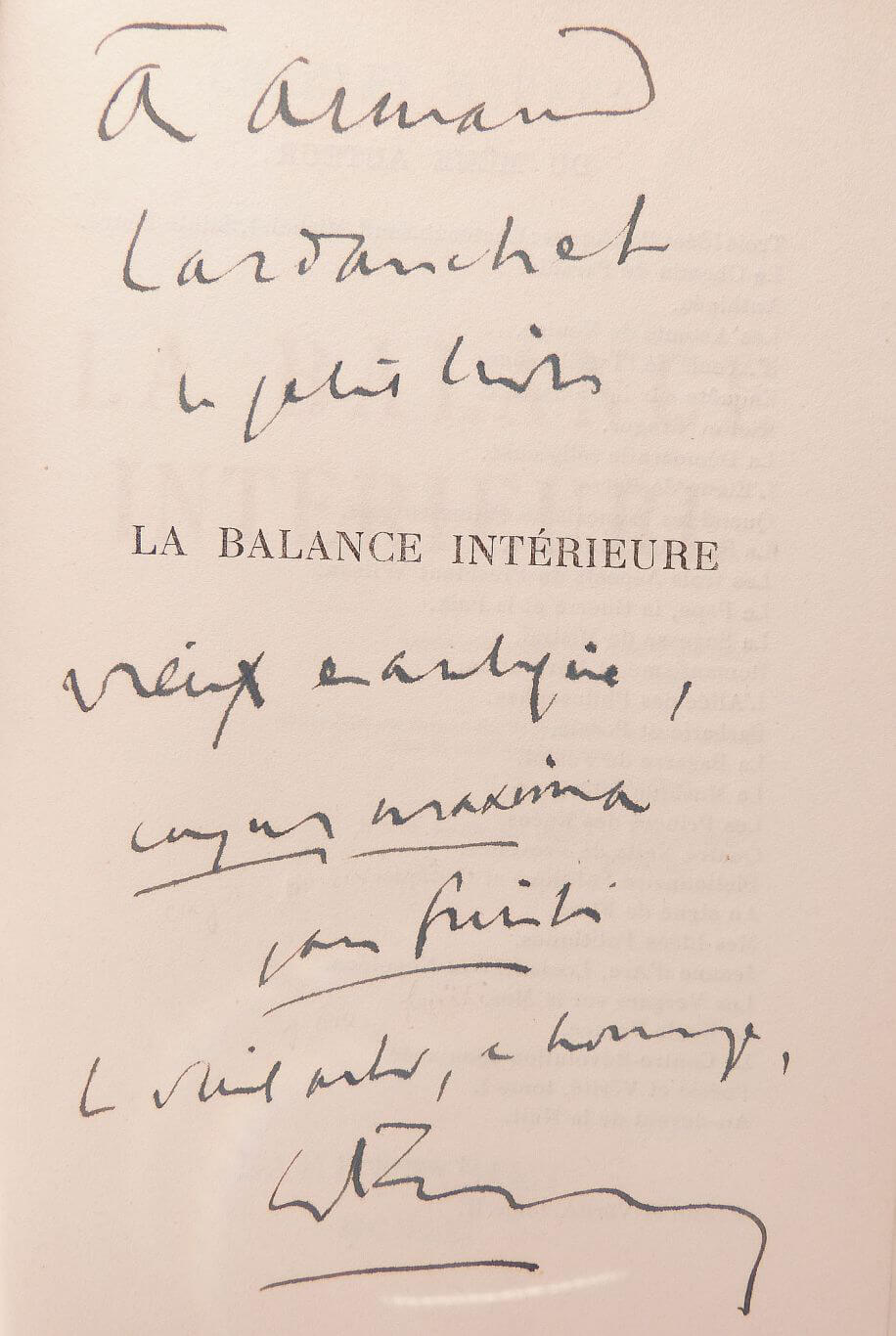 La balance intérieure