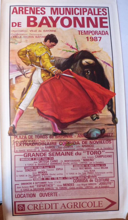 Affiche de tauromachie 1987