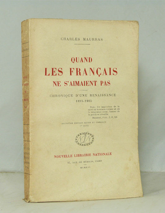 Quand les Français ne s'aimaient pas.