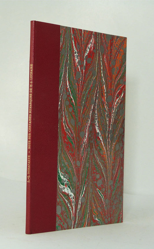 Note sur certaines remarques de M. A. Luchaire.